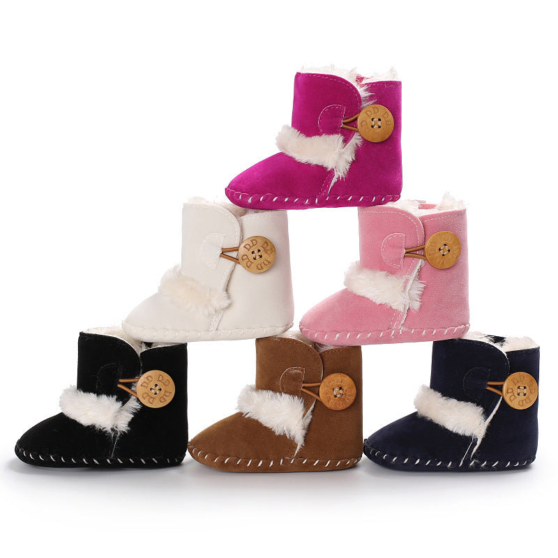 Baby non-slip plus velvet cotton shoes