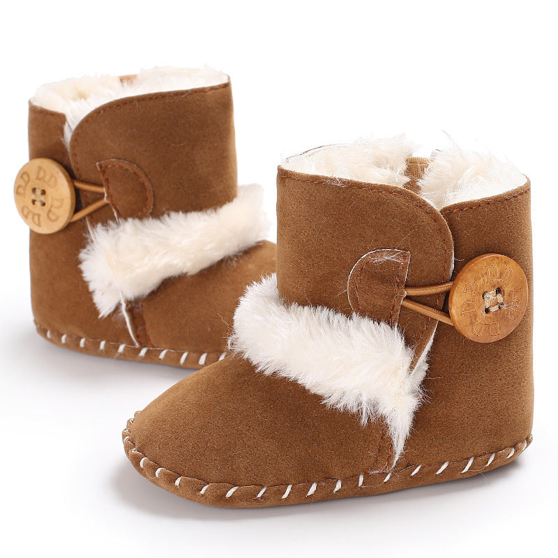 Baby non-slip plus velvet cotton shoes