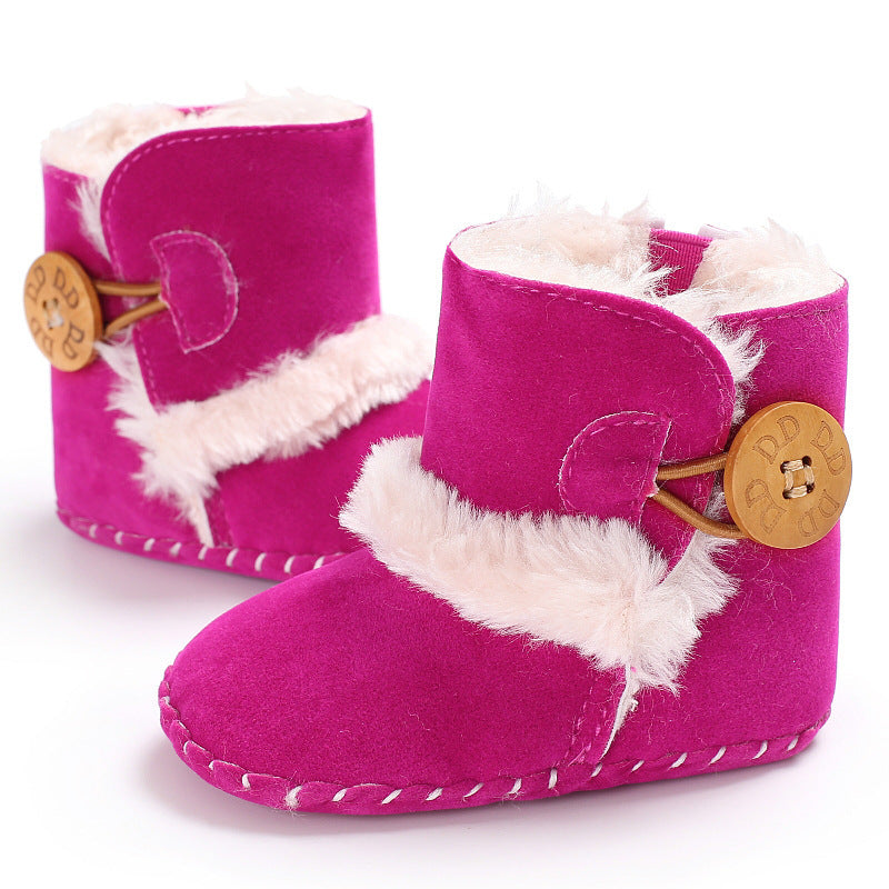 Baby non-slip plus velvet cotton shoes