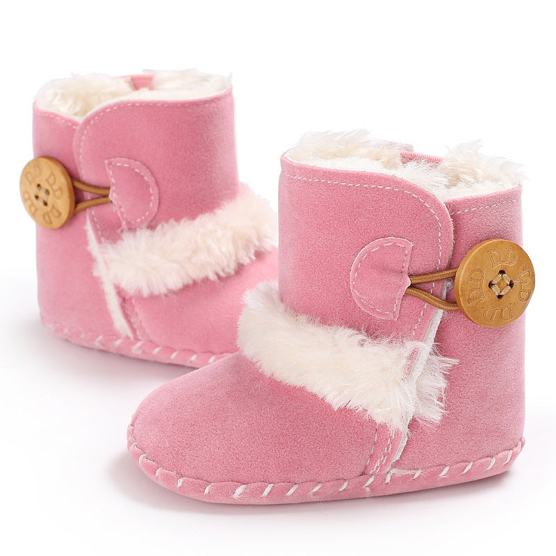 Baby non-slip plus velvet cotton shoes