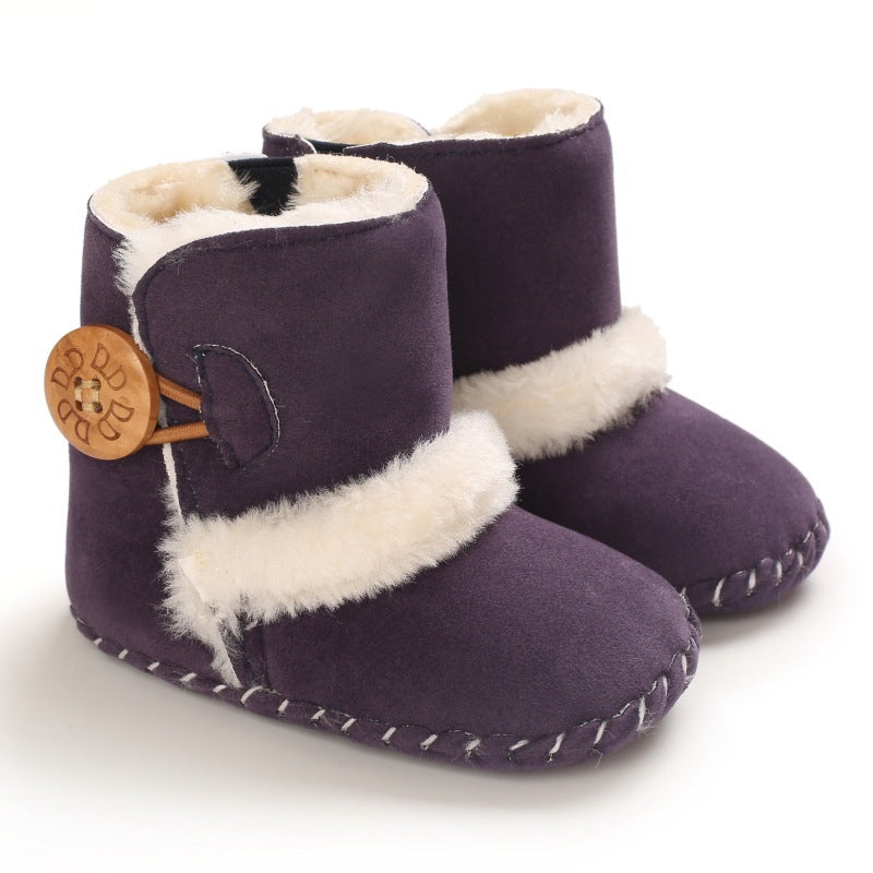 Baby non-slip plus velvet cotton shoes