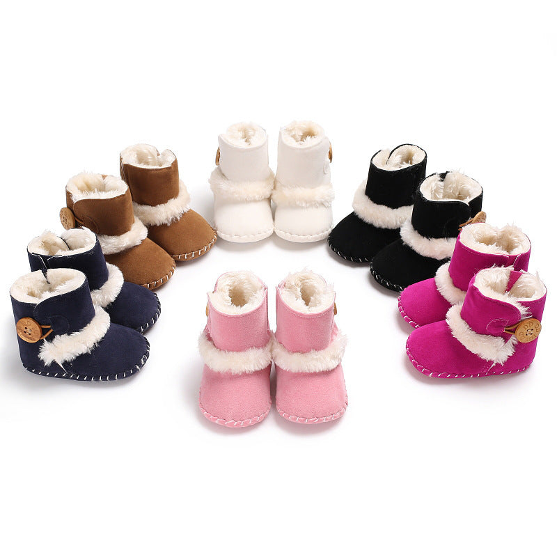 Baby non-slip plus velvet cotton shoes