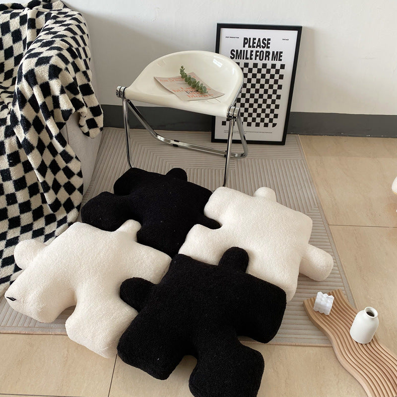 Puzzle Shaped Pillow Modern Splice able Cushion Throw Pillow Living Room