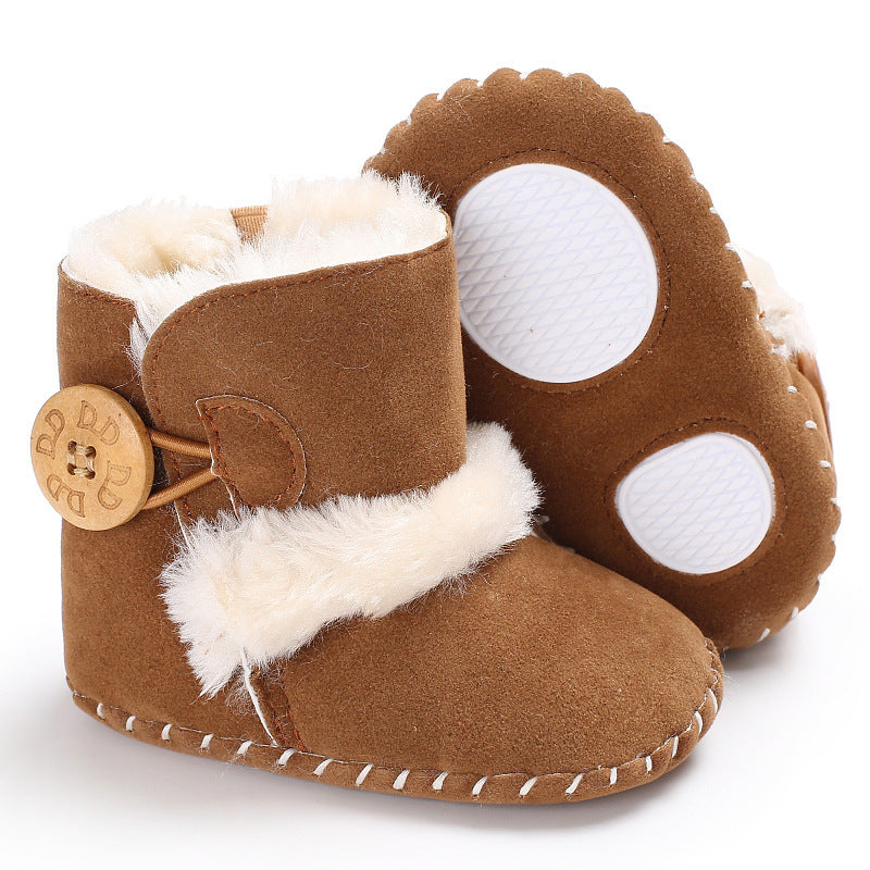 Baby non-slip plus velvet cotton shoes