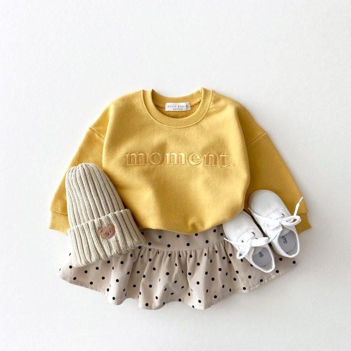 Cotton Children's Letter Embroidered Sweatshirt Pullover