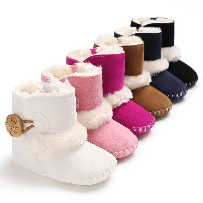 Baby non-slip plus velvet cotton shoes