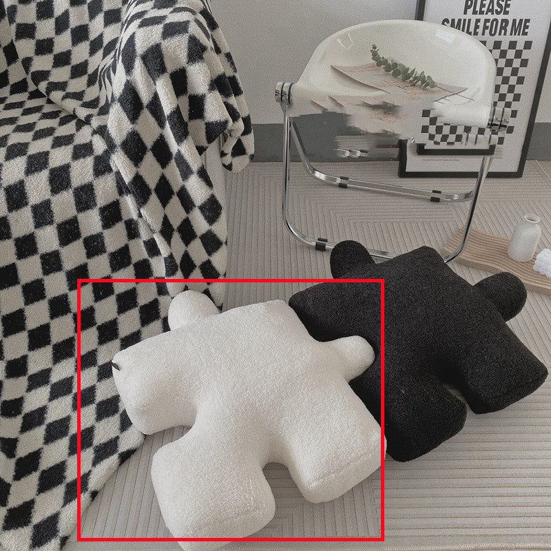 Puzzle Shaped Pillow Modern Splice able Cushion Throw Pillow Living Room