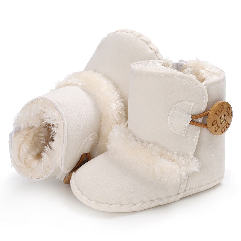 Baby non-slip plus velvet cotton shoes