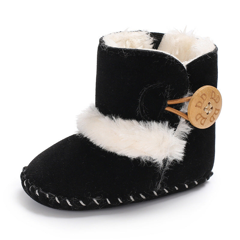 Baby non-slip plus velvet cotton shoes