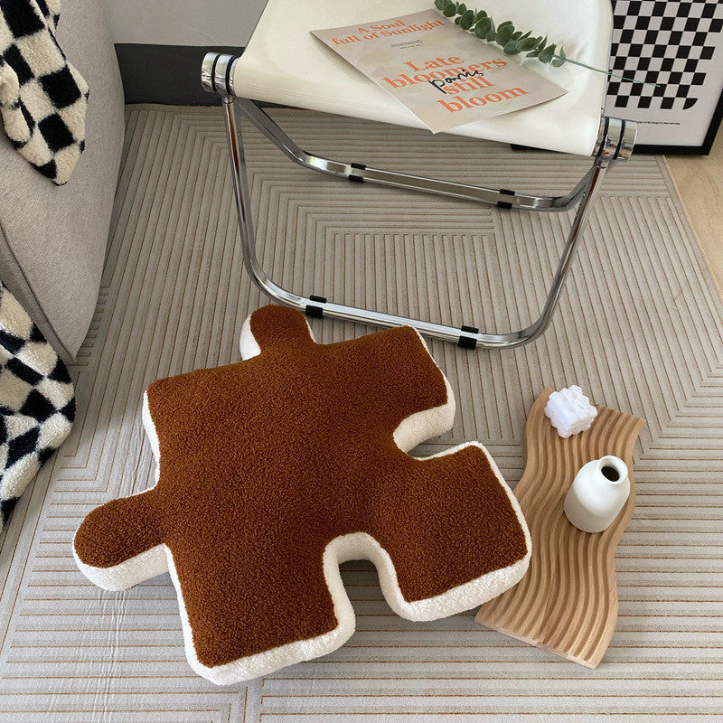 Puzzle Shaped Pillow Modern Splice able Cushion Throw Pillow Living Room