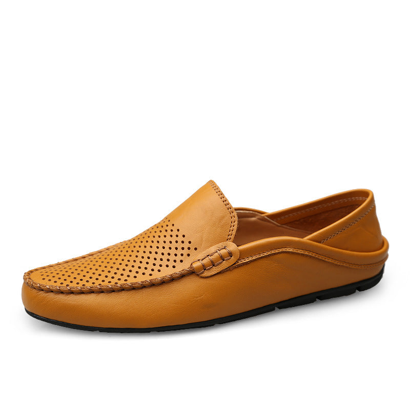 Genuine Leather Casual Cowhide British Soft Bottom Men's Leather Shoes