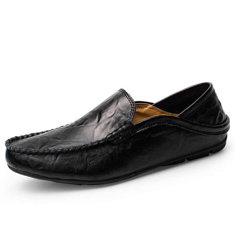 Genuine Leather Casual Cowhide British Soft Bottom Men's Leather Shoes
