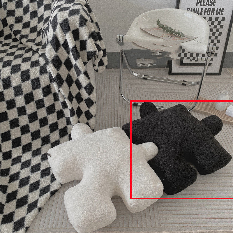Puzzle Shaped Pillow Modern Splice able Cushion Throw Pillow Living Room
