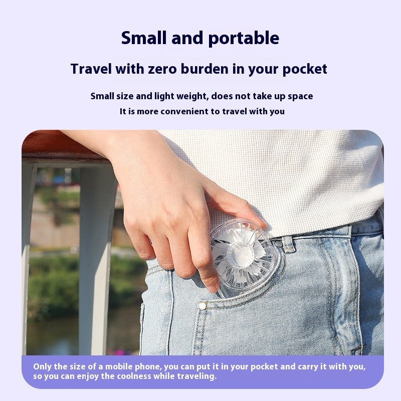 Transparent Folding Mini Outdoor Halter Little Fan
